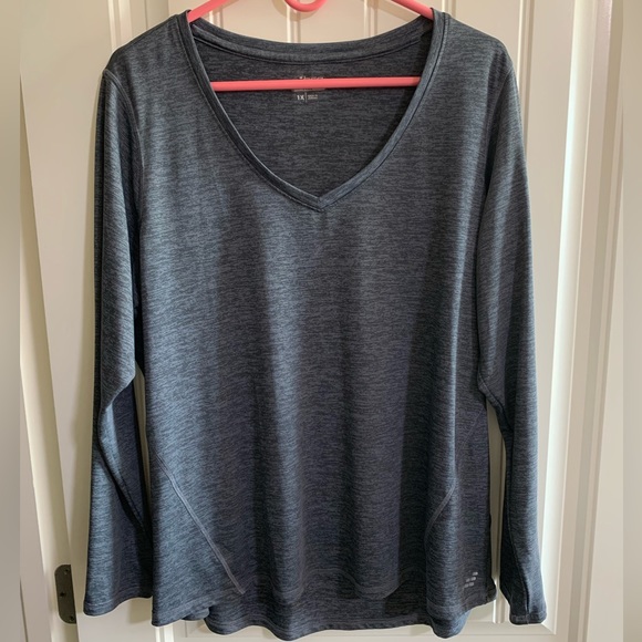 BCG PLUS Blue Women’s Dri-Fit Long Sleeve Athletic Workout Long Sleeve Size 1X - Picture 1 of 6